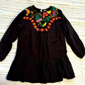 Zara Girls Collection sz 11/12 Black linen tunic